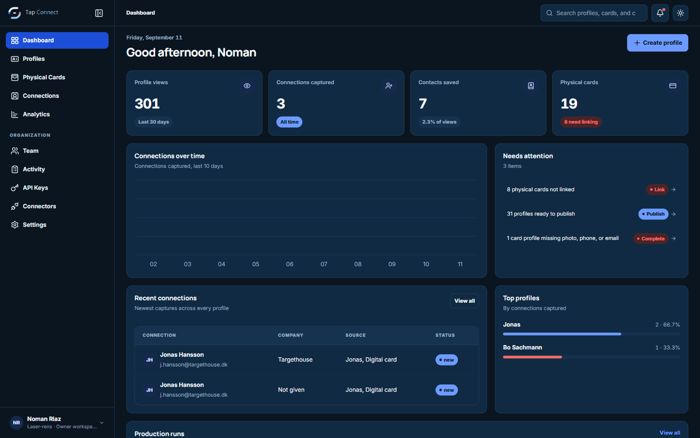 Tap Connect product screenshot