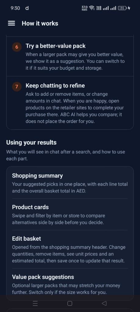 How it works steps 6 to 7 and results guide