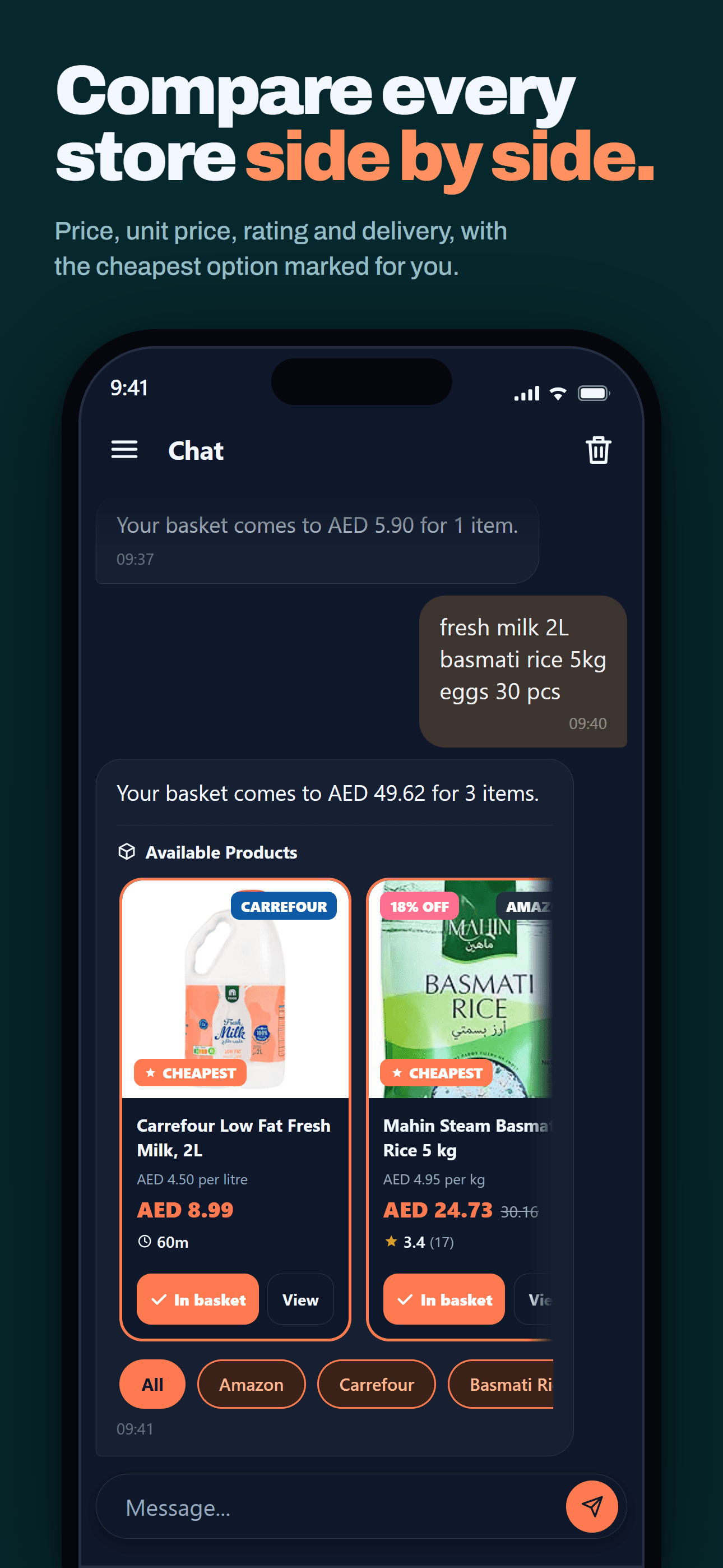 AI Shopping Assistant product mockup