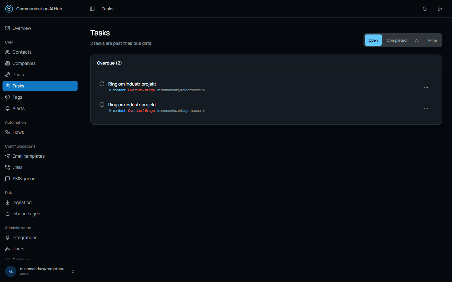 Tasks queue